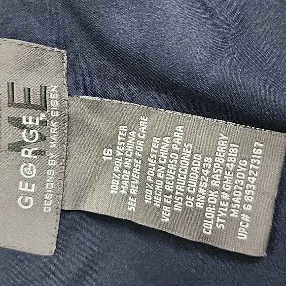 George Mark Eisen  Knee Length Dress Womens Size 16 Multicolored Abstract Casual - Picture 7 of 9